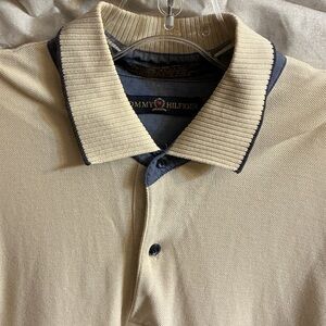 Tommy Hilfiger Tan Polo with Navy Accents
